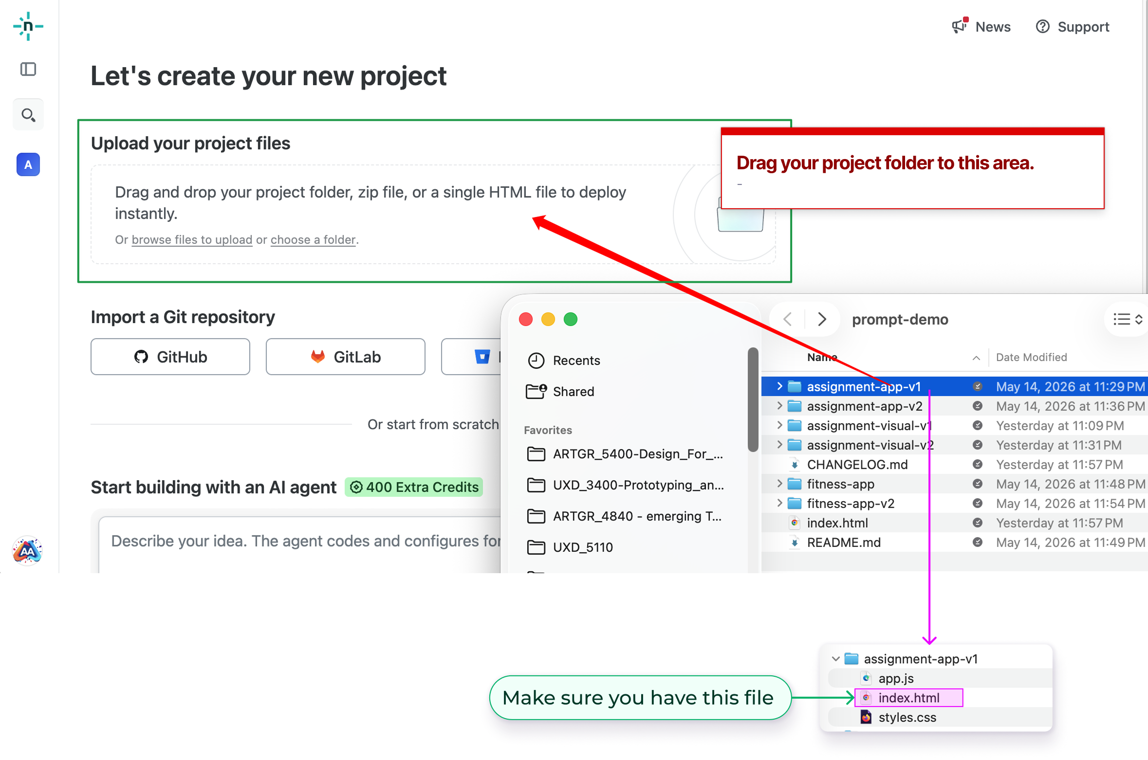 Publish to Netlify step 2